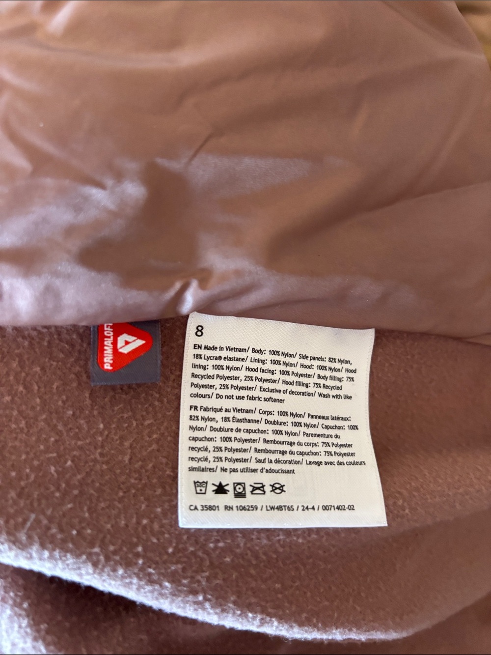 lululemon athletica Women's Hooded Puffer Jacket - Mauve - Picture 15 of 15